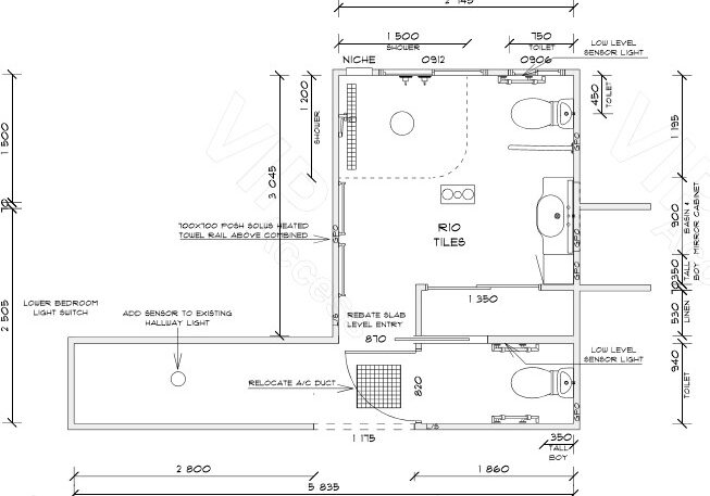 VIP Access Bathroom Plans